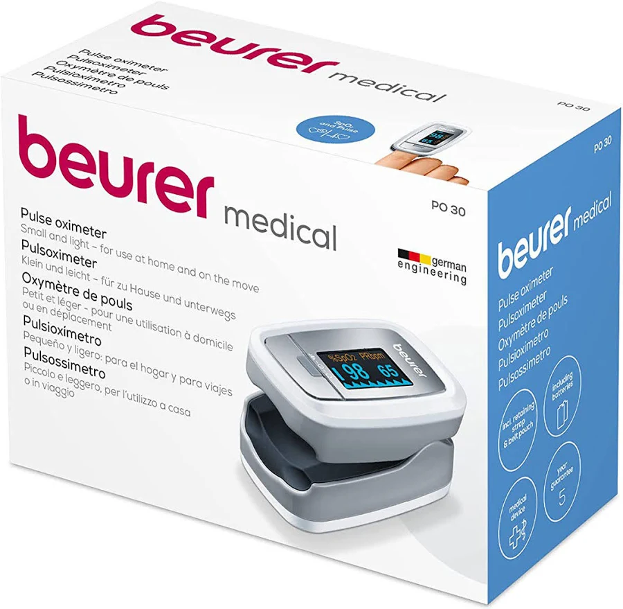Beurer PO 30 Digital Pulse Oximeter for Home Health Monitoring
